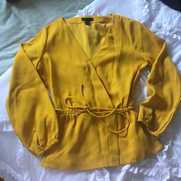 J. Crew Wrap Front Blouse - Picture 3 of 6